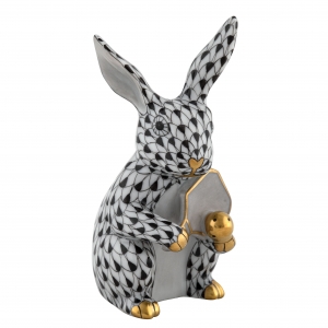Herend Pickleball Bunny - Black