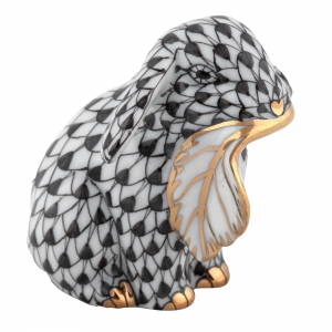 Herend Fall Bunny - Black