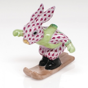 Herend Ski Bunny Ski Bunny - Raspberry