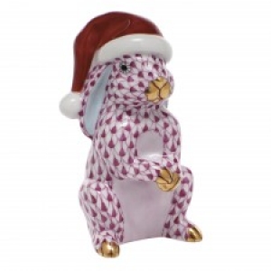 Herend Santa Bunny Raspberry