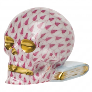 Herend Skull - Raspberry