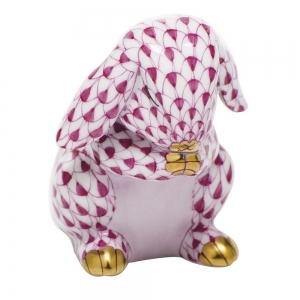 Herend Praying Bunny - Raspberry