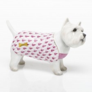 Herend West Highland Terrier - Raspberry