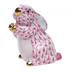 Herend Pudgy Bunny Pink