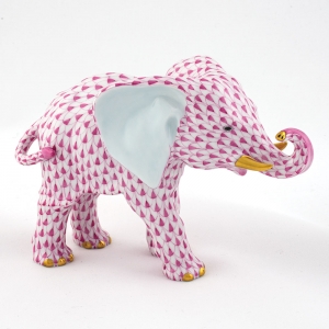 Herend Roaming Elephant - Raspberry