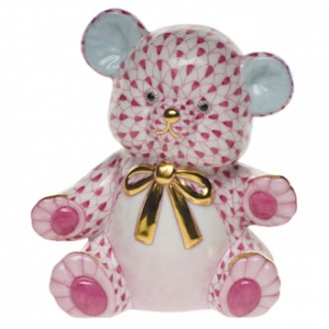 Herend Teddy Bear Raspberry