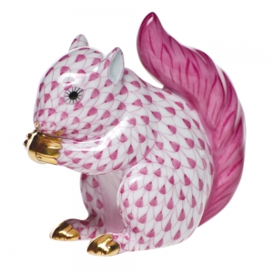 Herend Baby Squirrel Raspberry