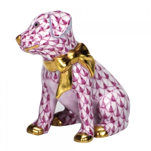 Herend Doggie Dazzle Raspberry