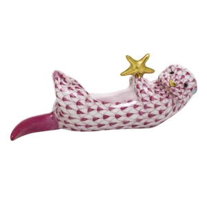 Herend Sea Otter w/ Starfish Raspberry