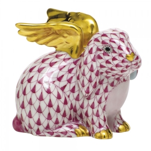 Herend Angel Bunny - Raspberry