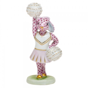 Herend Cheerleader Bunny - Raspberry