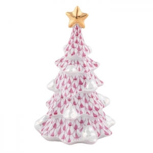 Herend Simple Christmas Tree - Raspberry