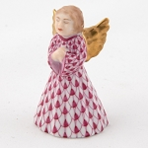 Herend Petite Praying Angel - Raspberry