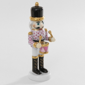 Herend Nutcracker Drummer - Raspberry