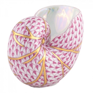 Herend Small Nautilus  - Raspberry