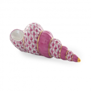 Herend Staircase Shell - Raspberry