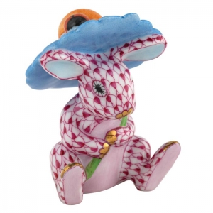 Herend Umbrella Bunny - Raspberry