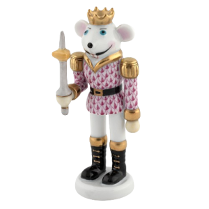 Herend Mouse King Nutcracker - Raspberry