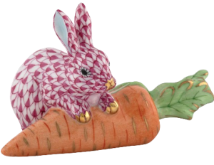 Herend Carrot Love Bunny - Raspberry