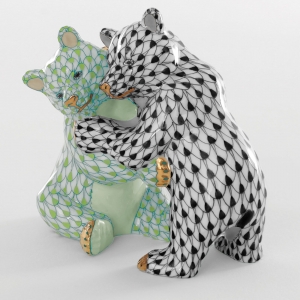 Herend Bear Hug - Black + Key Lime