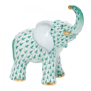 Herend Young Elephant Young Elephant - Green