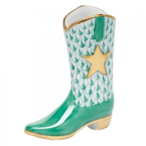 Herend Cowboy Boot - Green