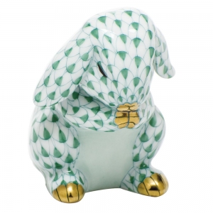 Herend Praying Bunny - Green