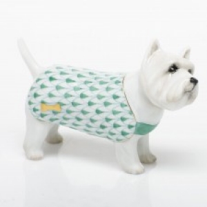 Herend West Highland Terrier - Green