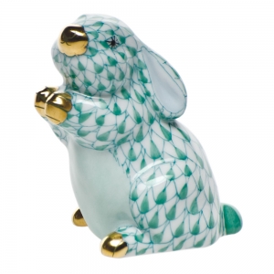 Herend Pudgy Bunny Green