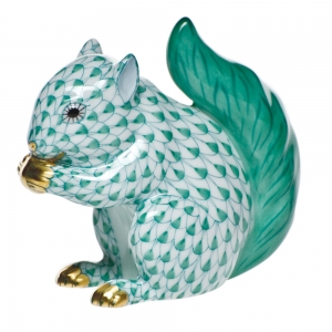 Herend Baby Squirrel Green