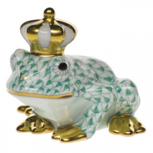 Herend Frog Prince - Green