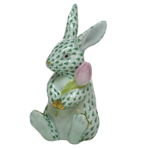 Herend Blossom Bunny Green