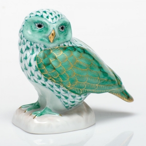 Herend Burrowing Owl Green