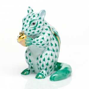 Herend Chipmunk w/ Acorn Green