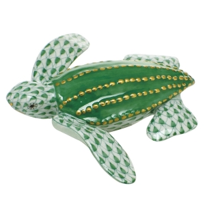 Herend Young Leatherback Turtle Green