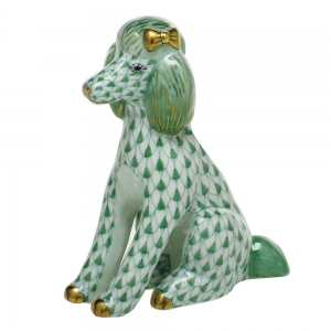 Herend Poodle - Green