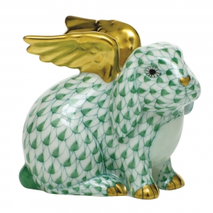 Herend Angel Bunny - Green