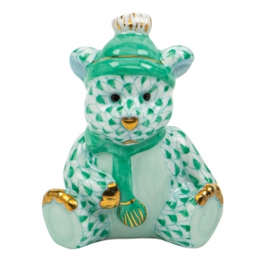 Herend Winter Bear - Green