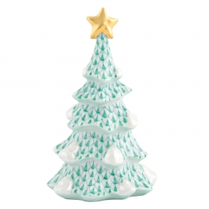 Herend Simple Christmas Tree - Green /  3.75"
