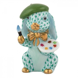 Herend Painter Bunny - Green