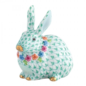 Herend Flower Bunny Green