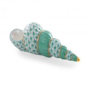 Herend Staircase Shell - Green