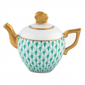 Herend Teapot Figure Green