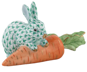 Herend Carrot Love Bunny - Green