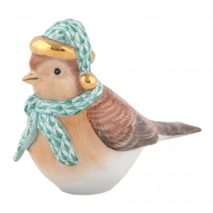 Herend Winter Bird - Green