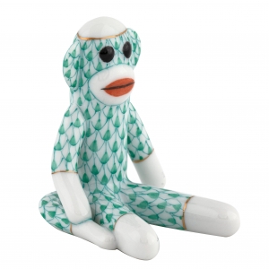 Herend Sock Monkey - Green