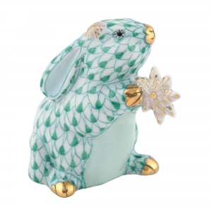 Herend Snowflake Bunny - Green