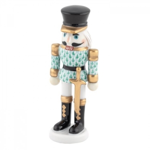 Herend Nutcracker With Sword - Green