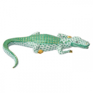 Herend Small Alligator Green Herend Small Alligator Green