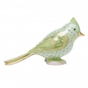 Herend Tufted Titmouse Key Lime